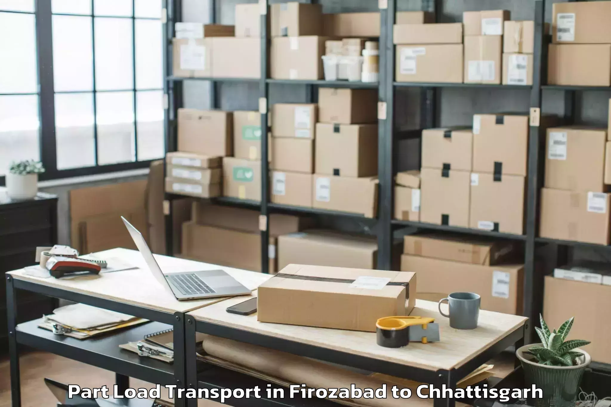 Affordable Firozabad to Bhatapara Part Load Transport